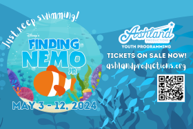 Finding Nemo Jr. at Ashland Productions. Performs May 3-12, 2024.