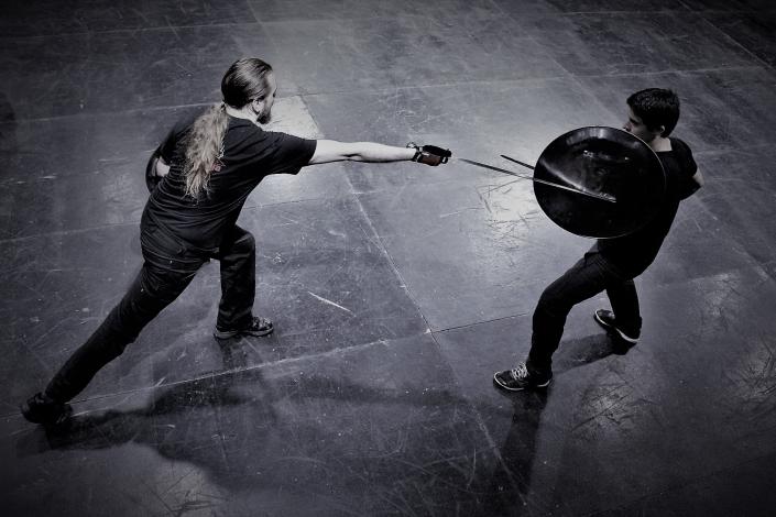 sword and shield demonstration