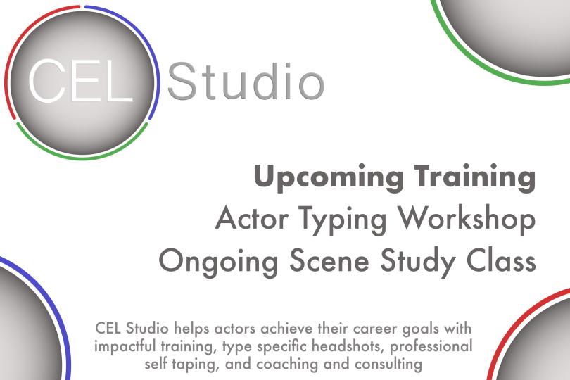 Upcoming Training Opportunities - Actor Typing Workshop & Ongoing Scene Study Class