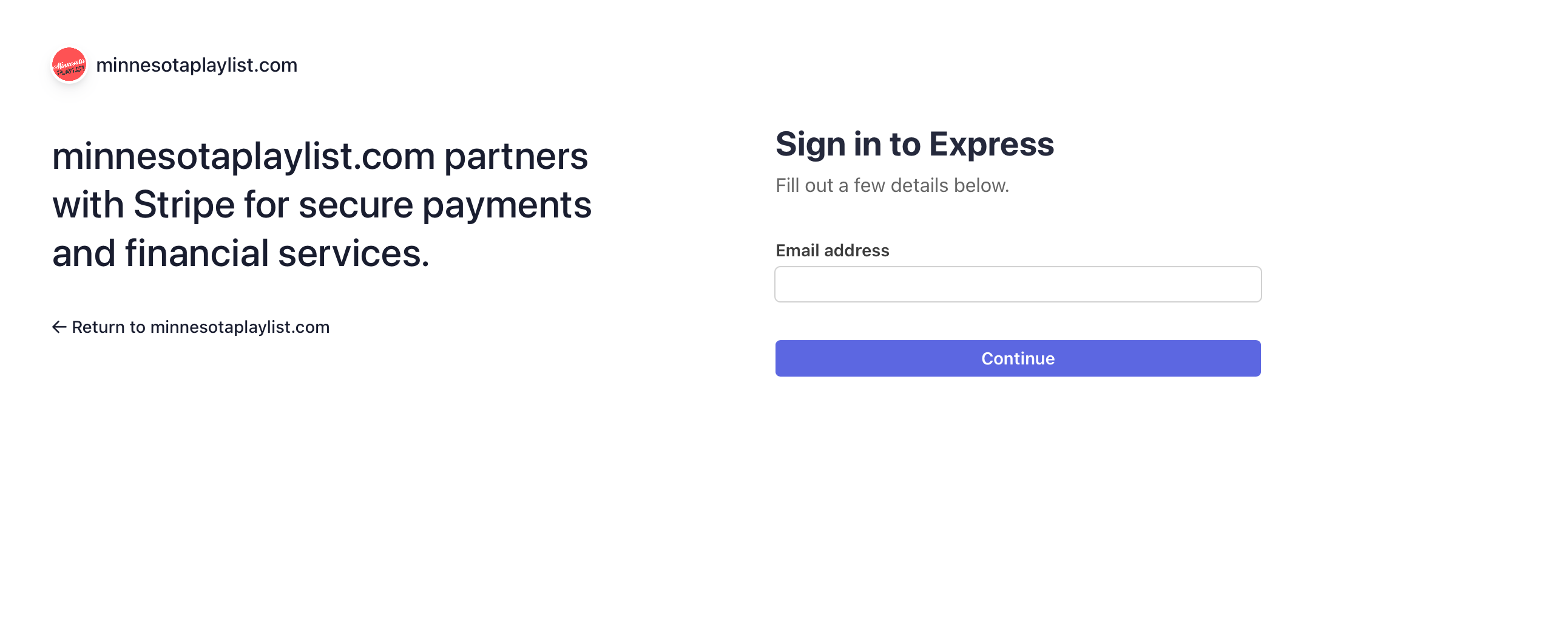 onboarding page