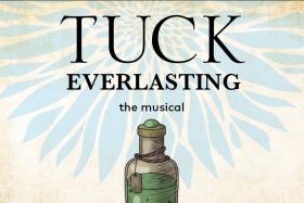Tuck Everlasting: The Musical with a glass bottle containing green liquid