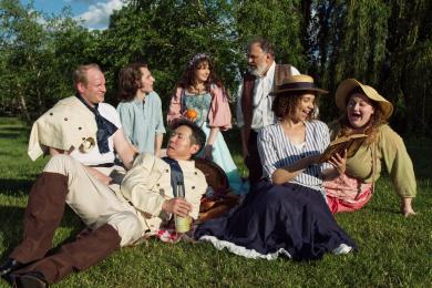 A promotion photo of Much Ado About Nothing produced by Classical Actors Ensemble