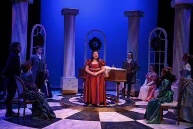 Morgan Kempton and the cast of Georgiana & Kitty: Christmas at Pemberley Photo by Molly Weibel