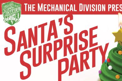 promotional image for Santa's surprise party