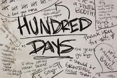 Handwritten text: Hundred Days