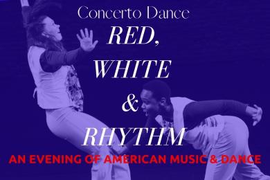 Two vernacular jazz dancers with arms stretched out