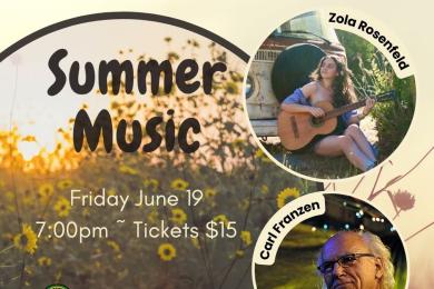 Zola Rosenfeld & Carl Franzen "Summer Music" event details