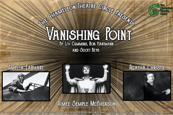 The Chameleon Theatre Circle presents Vanishing Point by Liv Cummins, Rob Hartmann, and Scott Keys
