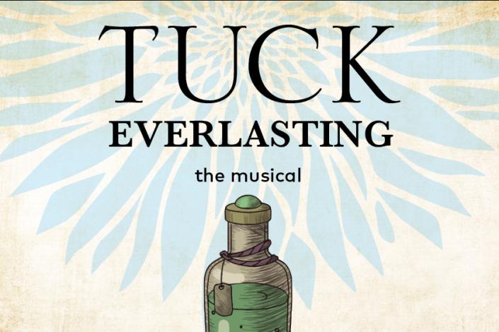 Tuck Everlasting: The Musical with a glass bottle containing green liquid