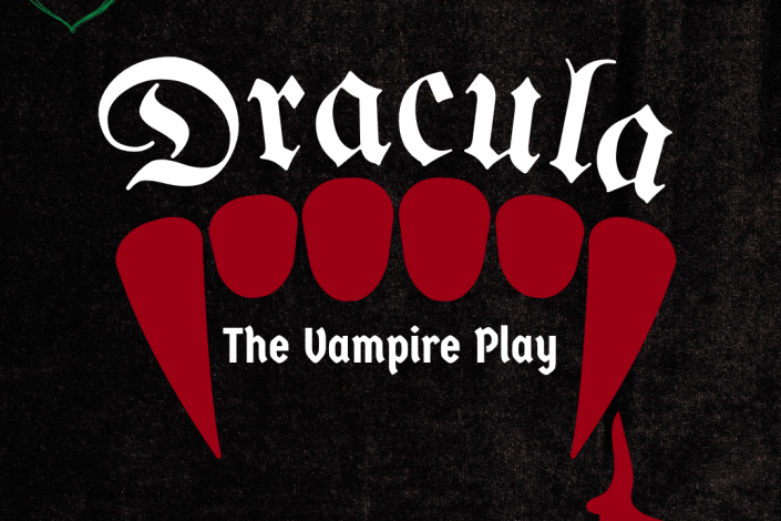 Dracula with vampire teeth