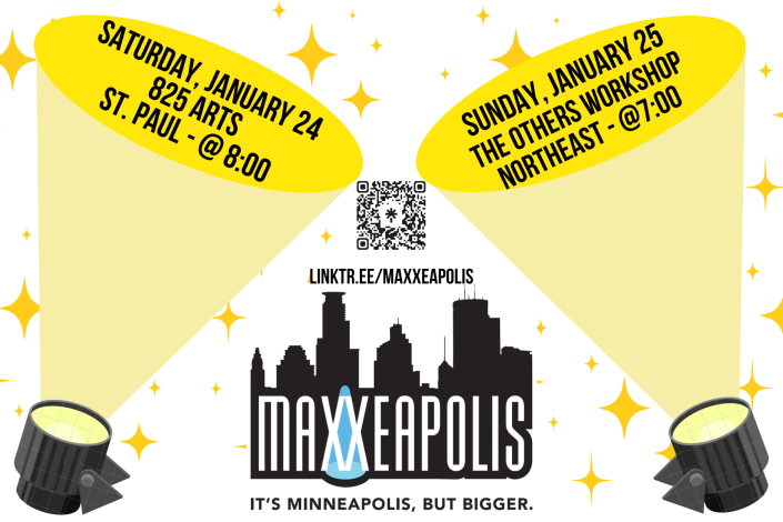 Sat Jan 24 @ 825 arts @ 8, Sun Jan 25 @ The Others @ 7