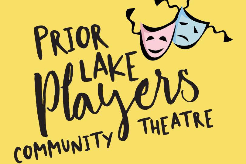 Yellow background with black text that reads "Prior Lake Players Community Theater"
