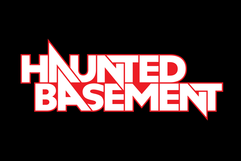 text that reads Haunted Basement