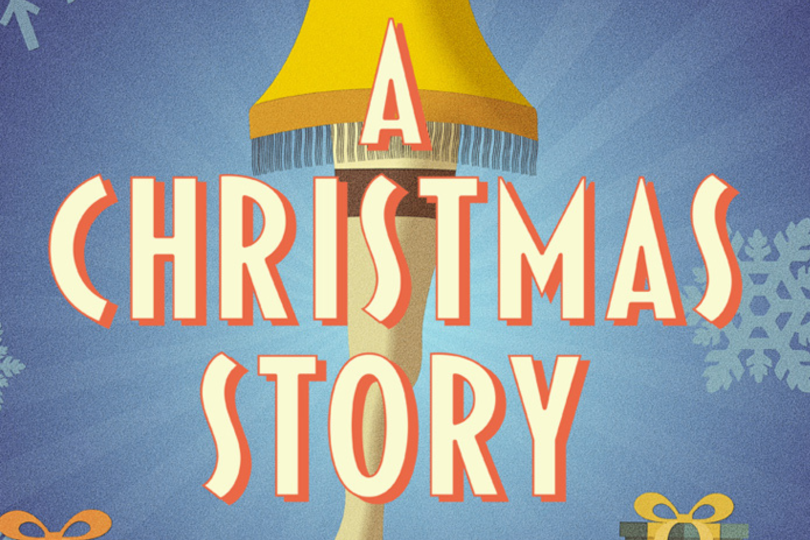 Leg Lamp Image with A Christmas Story Text In Front